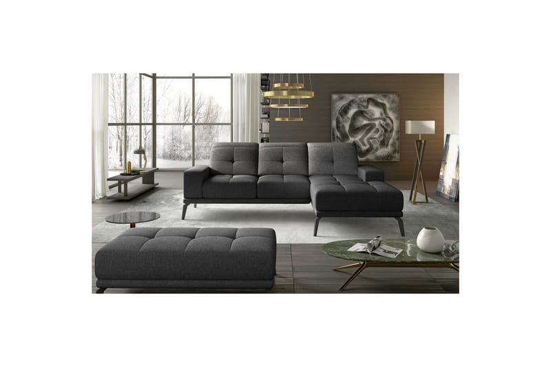 Hjørnesofa Eltap Torrense 265x175x98 cm - Inari 96, Grå, Høyre - Møbler - Sofaer - Sovesofaer - Sovesofa divan