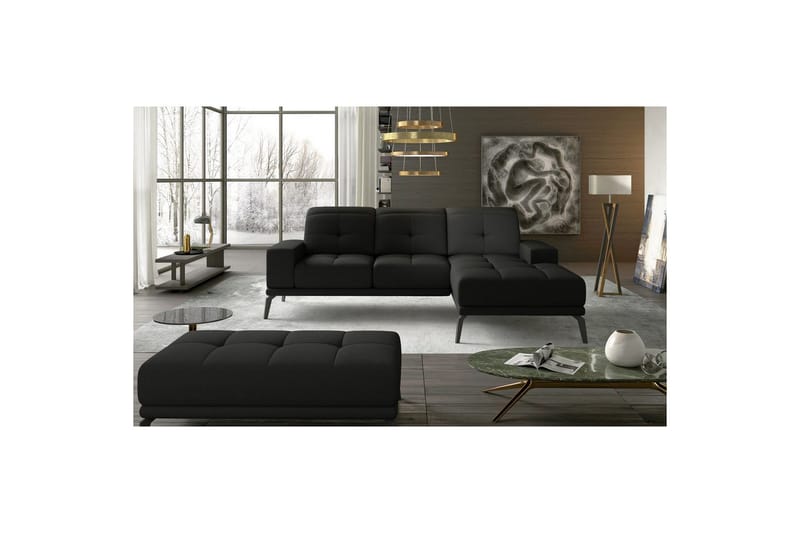 Hjørnesofa Eltap Torrense 265x175x98 cm - Sawana 14, Svart, Høyre - Møbler - Sofaer - Sovesofaer - Sovesofa divan