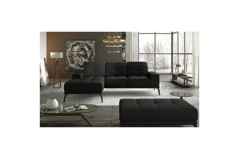 Hjørnesofa Eltap Torrense 265x175x98 cm - Sawana 14, Svart, Venstre - Møbler - Sofaer - Sovesofaer - Sovesofa divan