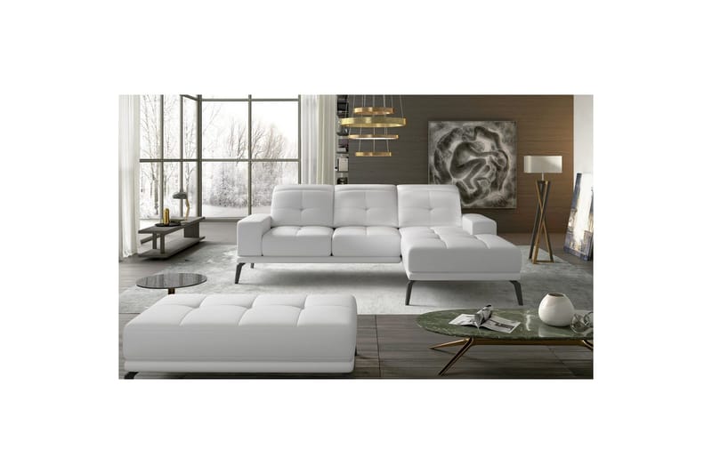 Hjørnesofa Eltap Torrense 265x175x98 cm, Soft 17, Hvit, Høyre