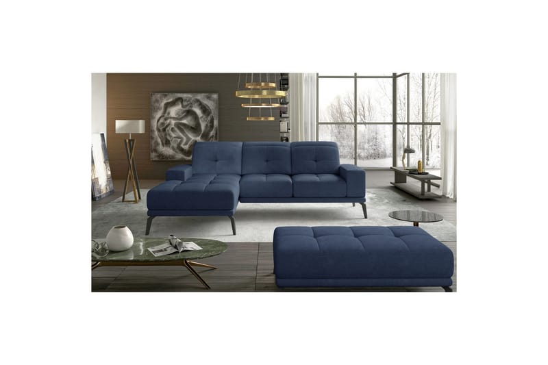 Hjørnesofa Eltap Torrense 265x175x98 cm - Soro 76, Blå, Venstre - Møbler - Sofaer - Sovesofaer - Sovesofa divan