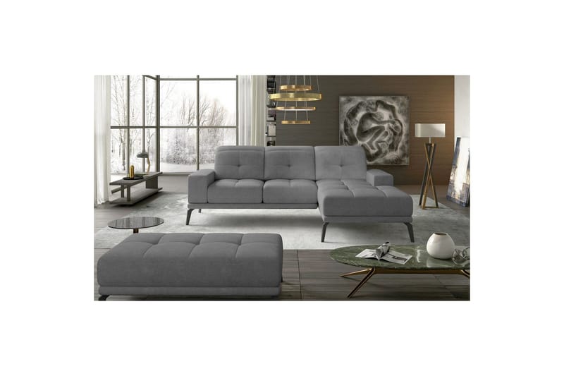 Hjørnesofa Eltap Torrense 265x175x98 cm - Soro 93, Grå, Høyre - Møbler - Sofaer - Sovesofaer - Sovesofa divan
