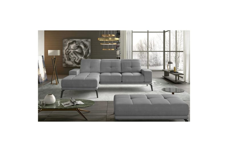 Hjørnesofa Eltap Torrense 265x175x98 cm - Paros 05, Grå, Venstre - Møbler - Sofaer - Sovesofaer - Sovesofa divan