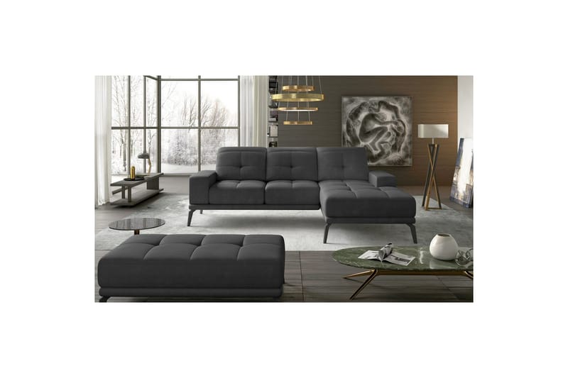 Hjørnesofa Eltap Torrense 265x175x98 cm - Paros 06, Grå, Høyre - Møbler - Sofaer - Sovesofaer - Sovesofa divan