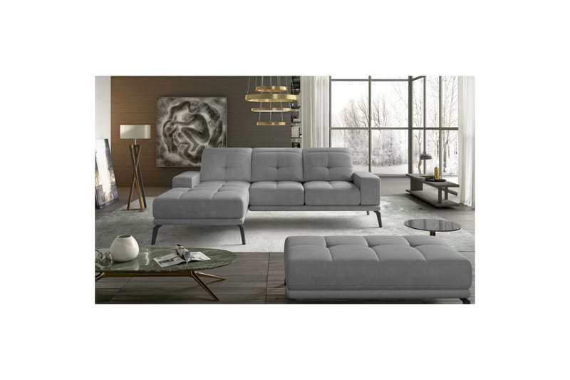 Hjørnesofa Eltap Torrense 265x175x98 cm - Paros 05, Grå, Venstre - Møbler - Sofaer - Sovesofaer - Sovesofa divan
