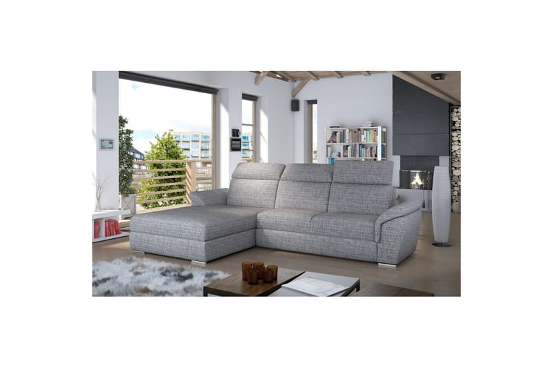 Hjørnesofa Eltap Trevisco 272x216x100 cm - Berlin 01, Grå, Venstre - Møbler - Sofaer - Sovesofaer - Sovesofa divan