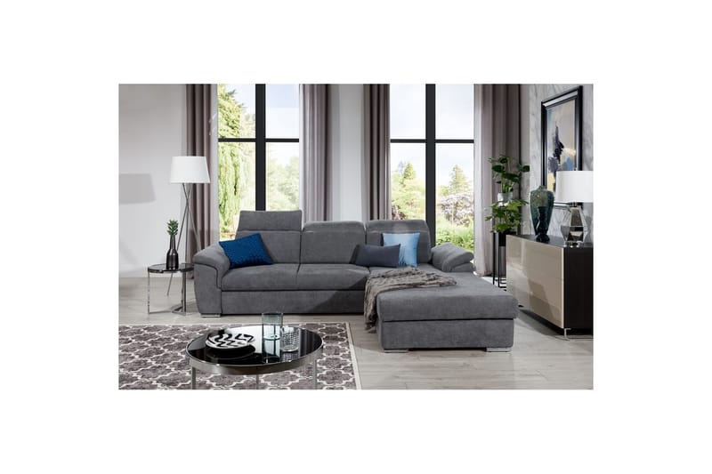Hjørnesofa Eltap Trevisco 272x216x100 cm - Omega 13, Grå, Høyre - Møbler - Sofaer - Sovesofaer - Sovesofa divan