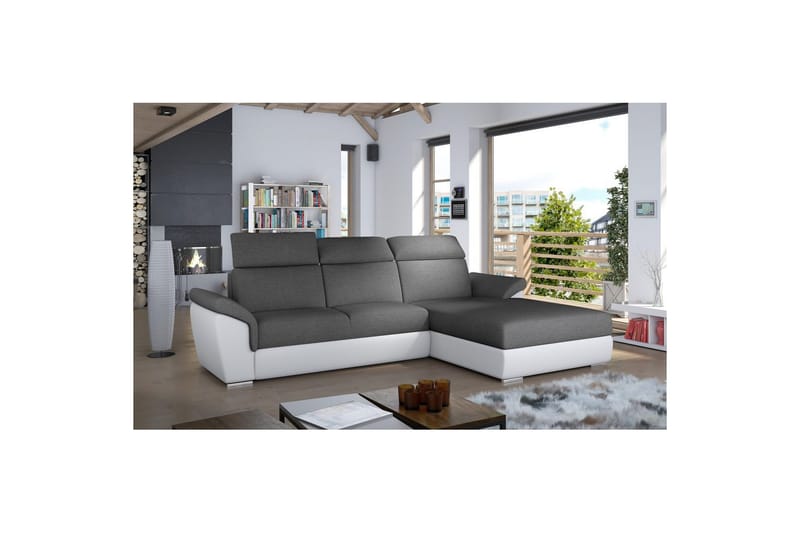 Hjørnesofa Eltap Trevisco 272x216x100 cm - Sawana 05, Soft 17, Mørk grå, Høyre - Møbler - Sofaer - Sovesofaer - Sovesofa divan