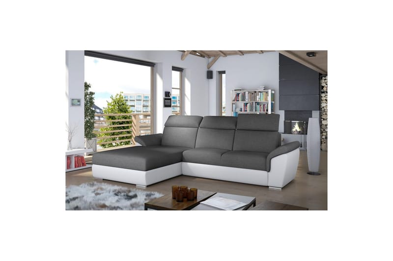 Hjørnesofa Eltap Trevisco 272x216x100 cm - Sawana 05, Soft 17, Mørk grå, Venstre - Møbler - Sofaer - Sovesofaer - Sovesofa divan