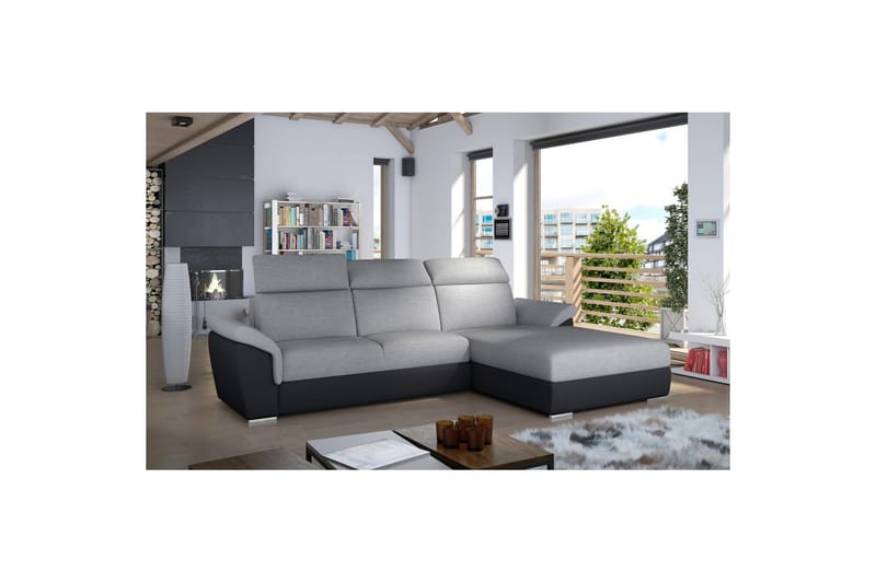 Hjørnesofa Eltap Trevisco 272x216x100 cm - Sawana 21, Soft 11, Grå, Høyre - Møbler - Sofaer - Sovesofaer - Sovesofa divan