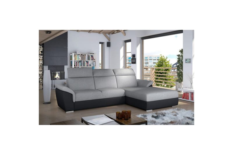Hjørnesofa Eltap Trevisco 272x216x100 cm - Sawana 21, Soft 11, Grå, Høyre - Møbler - Sofaer - Sovesofaer - Sovesofa divan