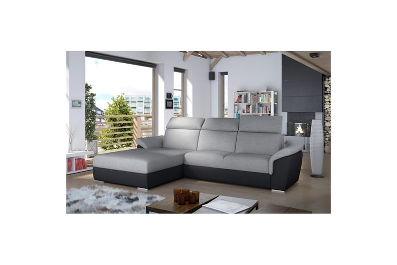 Hjørnesofa Eltap Trevisco 272x216x100 cm - Sawana 21, Soft 11, Grå, Venstre - Møbler - Sofaer - Sovesofaer - Sovesofa divan
