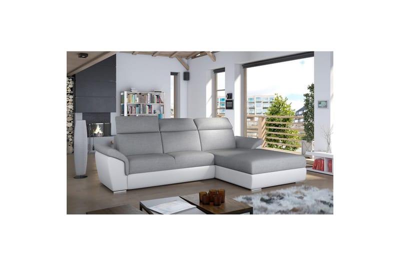 Hjørnesofa Eltap Trevisco 272x216x100 cm - Sawana 21, Soft 17, Grå, Høyre - Møbler - Sofaer - Sovesofaer - Sovesofa divan