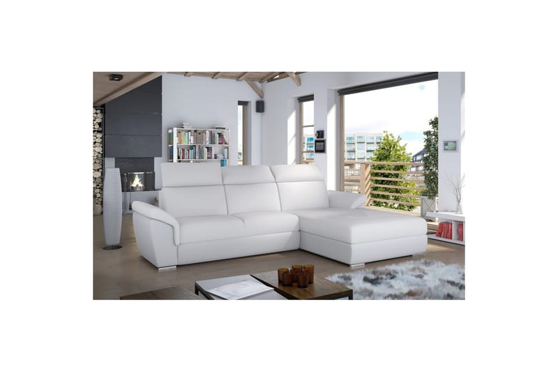 Hjørnesofa Eltap Trevisco 272x216x100 cm, Soft 17, Hvit, Høyre