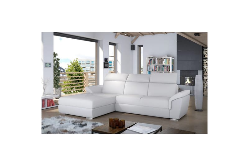 Hjørnesofa Eltap Trevisco 272x216x100 cm - Soft 17, Hvit, Venstre - Møbler - Sofaer - Sovesofaer - Sovesofa divan