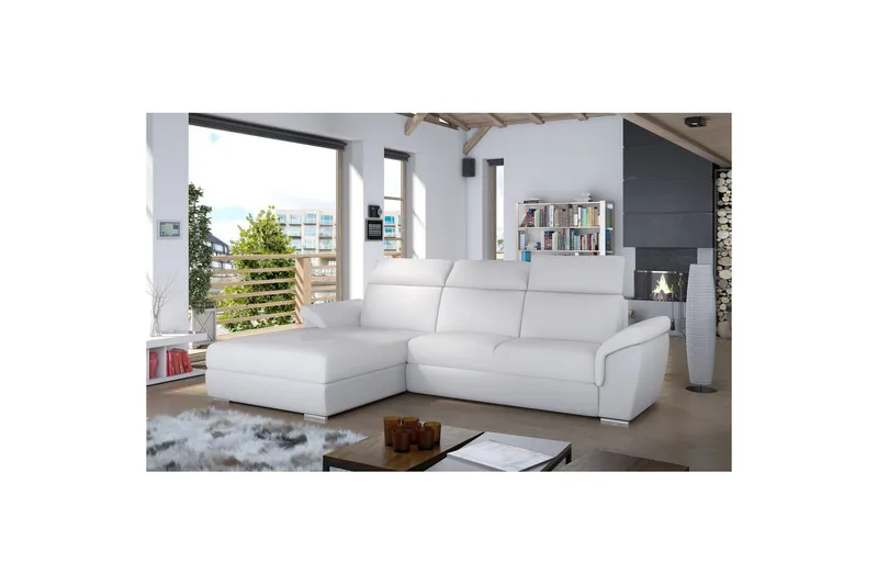 Hjørnesofa Eltap Trevisco 272x216x100 cm - Soft 17, Hvit, Venstre - Møbler - Sofaer - Sovesofaer - Sovesofa divan
