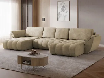 hjørnesofa Faro Lumo 30 - Beige - Møbler - Sofaer - Sovesofaer - Hjørnesovesofa