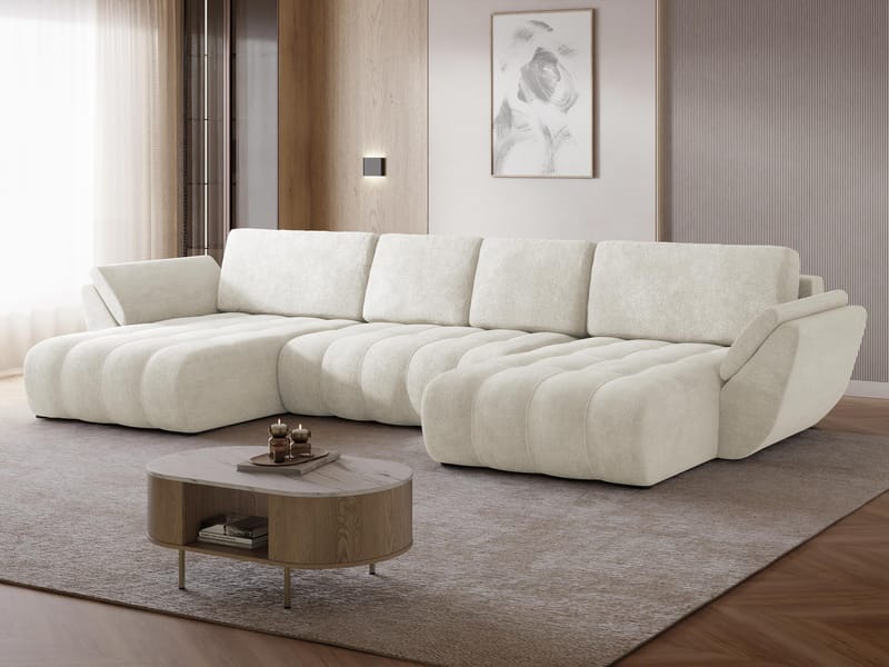 hjørnesofa Faro Lumo 55 - Beige - Møbler - Sofaer - Sovesofaer - Hjørnesovesofa
