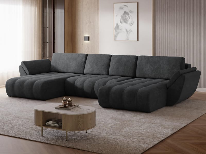 hjørnesofa Faro Margo 227.09 - Svart - Møbler - Sofaer - Sovesofaer - Hjørnesovesofa
