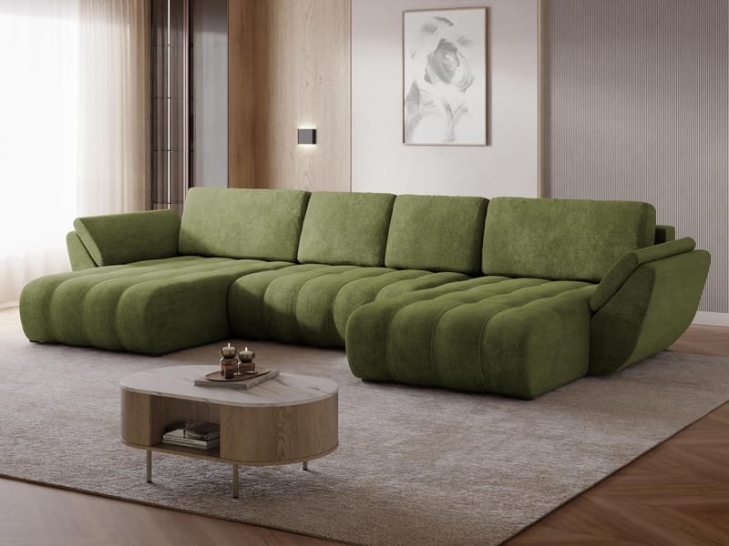 hjørnesofa Faro Margo 227.11 - Grønn - Møbler - Sofaer - Sovesofaer - Hjørnesovesofa
