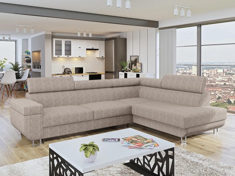 hjørnesofa Fonti Poso 03 Høyrevendt - Møbler - Sofaer - Sovesofaer - Hjørnesovesofa