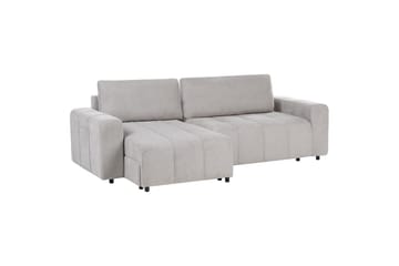 Hjørnesofa høyrevendt Innvik - Grå, 213x156 cm - Møbler - Sofaer - Sovesofaer - Langsgående sovesofa