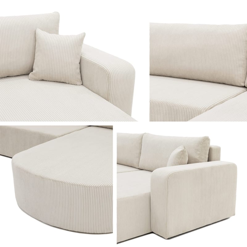 hjørnesofa Hjørnesofa ZERTE Lumo 55 Venstre - Møbler - Sofaer - Sovesofaer - Langsgående sovesofa