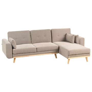 Hjørnesofa Kaarina - Brun, Svart - Møbler - Sofaer - Sovesofaer - Hjørnesovesofa