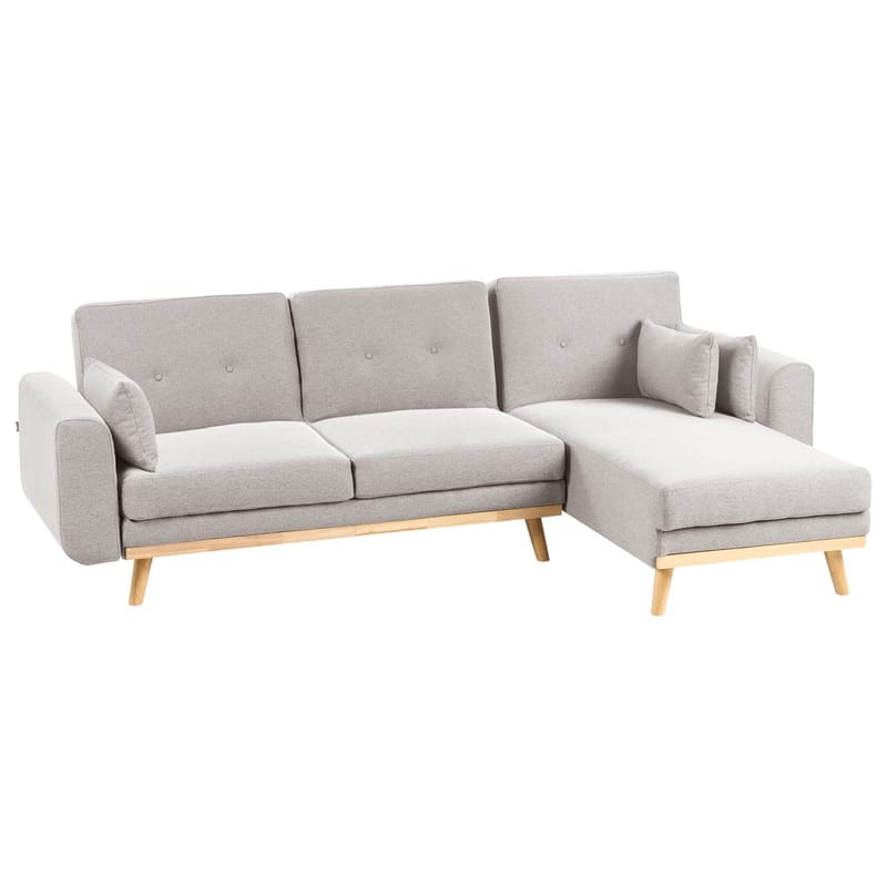 Hjørnesofa Kaarina - Grå, brun - Møbler - Sofaer - Sovesofaer - Hjørnesovesofa