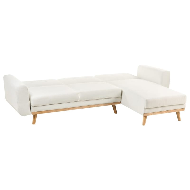 Hjørnesofa Kaarina - Hvit, brun - Møbler - Sofaer - Sovesofaer - Hjørnesovesofa