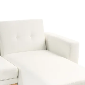 Hjørnesofa Kaarina - Hvit, brun - Møbler - Sofaer - Sovesofaer - Hjørnesovesofa