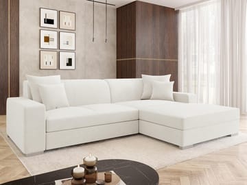 hjørnesofa Mexico Velo 621 Høyrevendt - hvit - Møbler - Sofaer - Sovesofaer - Hjørnesovesofa