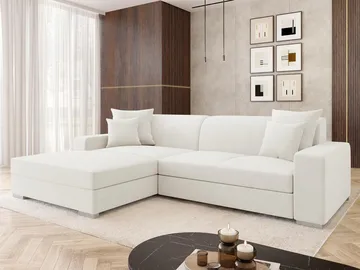 hjørnesofa Mexico Velo 621 Venstrevendt - hvit - Møbler - Sofaer - Sovesofaer - Hjørnesovesofa
