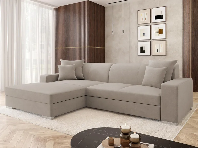 hjørnesofa Mexico Velo 623 Venstrevendt - beige - Møbler - Sofaer - Sovesofaer - Hjørnesovesofa