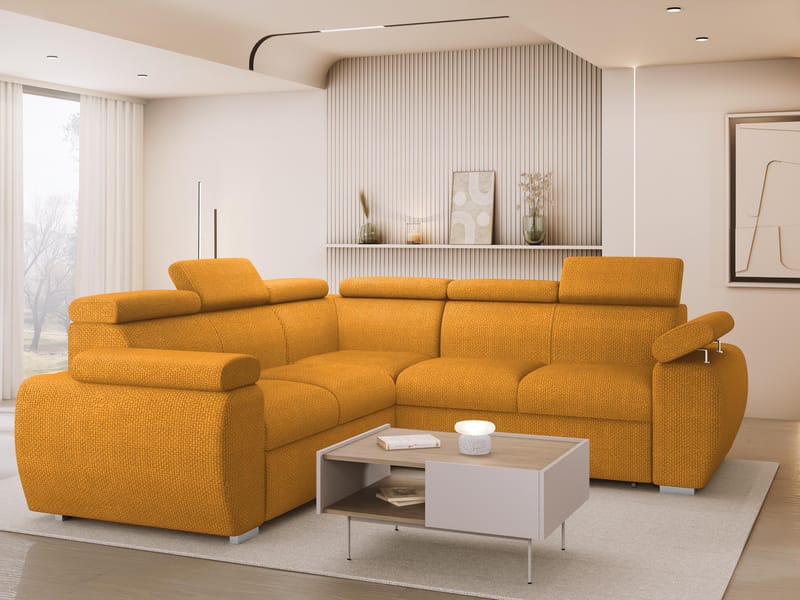 hjørnesofa NO_BRAND Hjørnesofa BOSTON MAXI Flow 10 - Møbler - Sofaer - Sovesofaer - Hjørnesovesofa