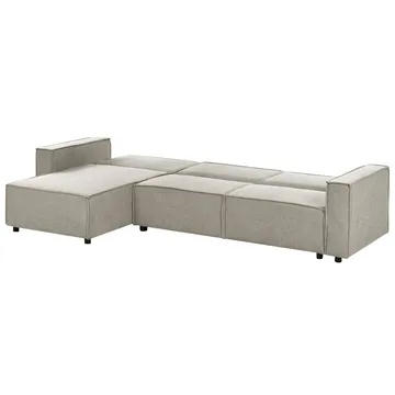 Hjørnesofa Romedal II - Beige, svart/Høyrevendt - Møbler - Sofaer - Sovesofaer - Hjørnesovesofa