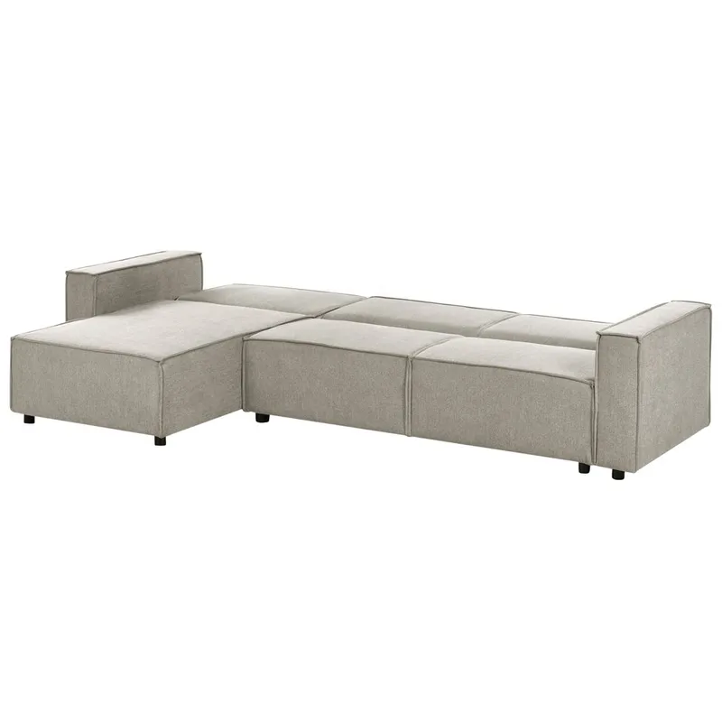 Hjørnesofa Romedal II - Beige, svart/Høyrevendt - Møbler - Sofaer - Sovesofaer - Hjørnesovesofa