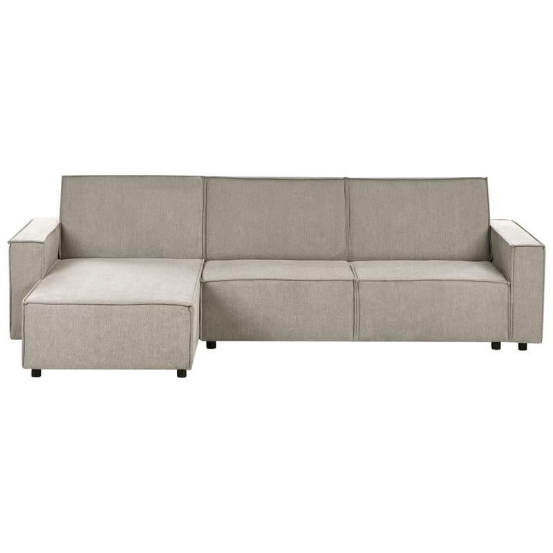 Hjørnesofa Romedal II, Beige, svart/Høyrevendt