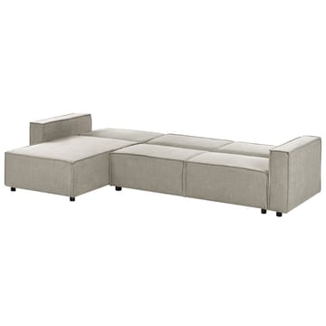 Hjørnesofa Romedal II - Beige, svart/Høyrevendt - Møbler - Sofaer - Sovesofaer - Hjørnesovesofa