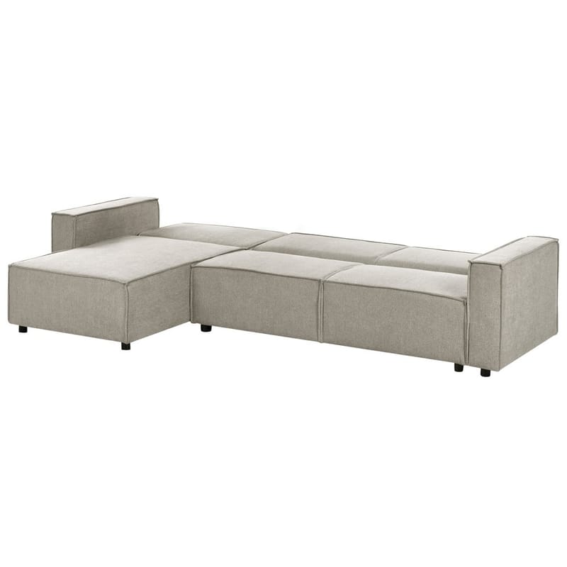 Hjørnesofa Romedal II - Beige, svart/Høyrevendt - Møbler - Sofaer - Sovesofaer - Hjørnesovesofa