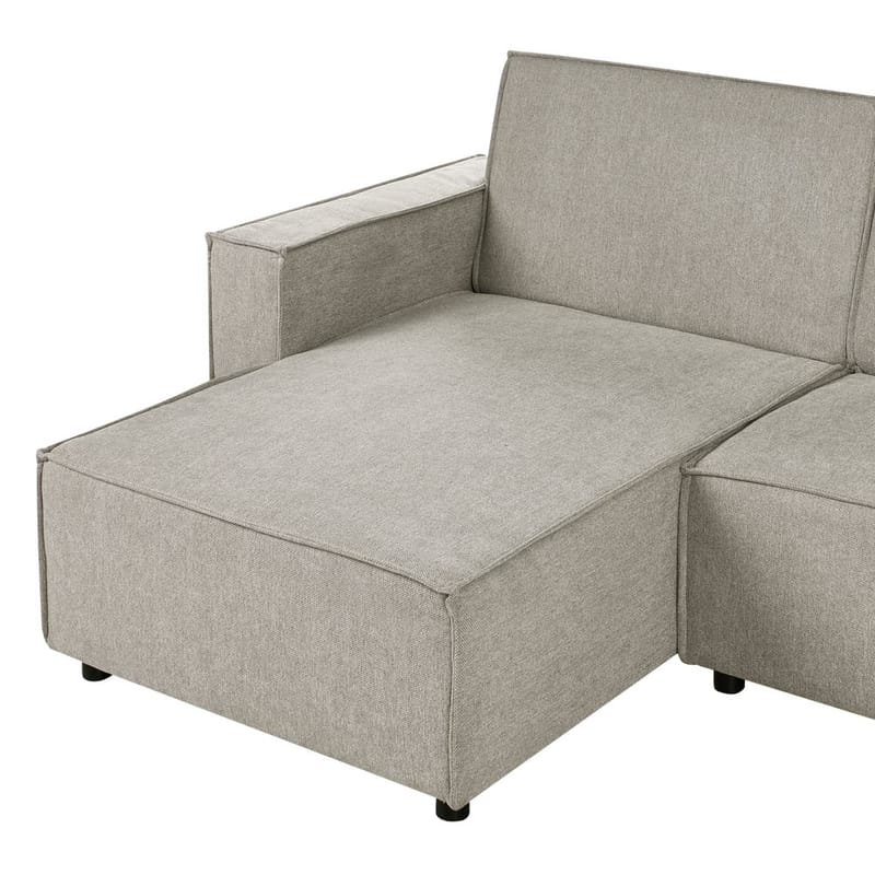 Hjørnesofa Romedal II - Beige, svart/Høyrevendt - Møbler - Sofaer - Sovesofaer - Hjørnesovesofa