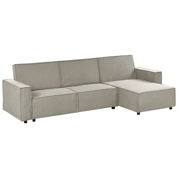 Hjørnesofa Romedal II - Beige, svart/Venstrevendt - Møbler - Sofaer - Sovesofaer - Hjørnesovesofa