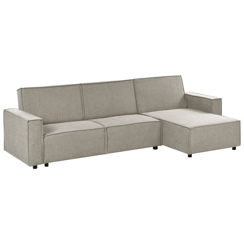 Hjørnesofa Romedal II - Beige, svart/Venstrevendt - Møbler - Sofaer - Sovesofaer - Hjørnesovesofa