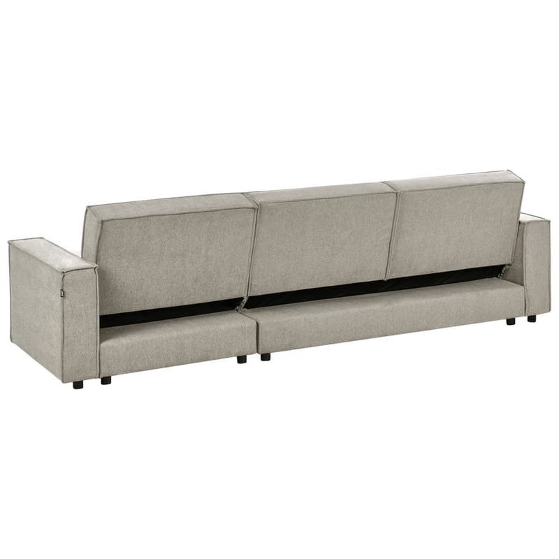 Hjørnesofa Romedal II - Beige, svart/Venstrevendt - Møbler - Sofaer - Sovesofaer - Hjørnesovesofa