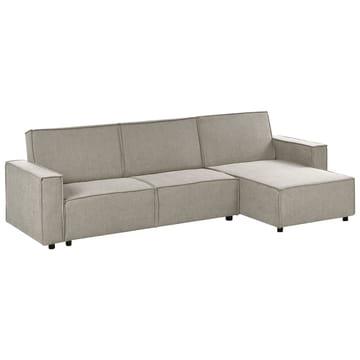 Hjørnesofa Romedal II - Beige, svart/Venstrevendt - Møbler - Sofaer - Sovesofaer - Hjørnesovesofa