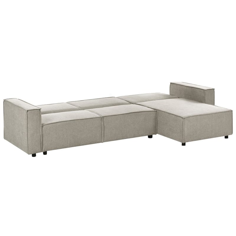 Hjørnesofa Romedal II - Beige, svart/Venstrevendt - Møbler - Sofaer - Sovesofaer - Hjørnesovesofa