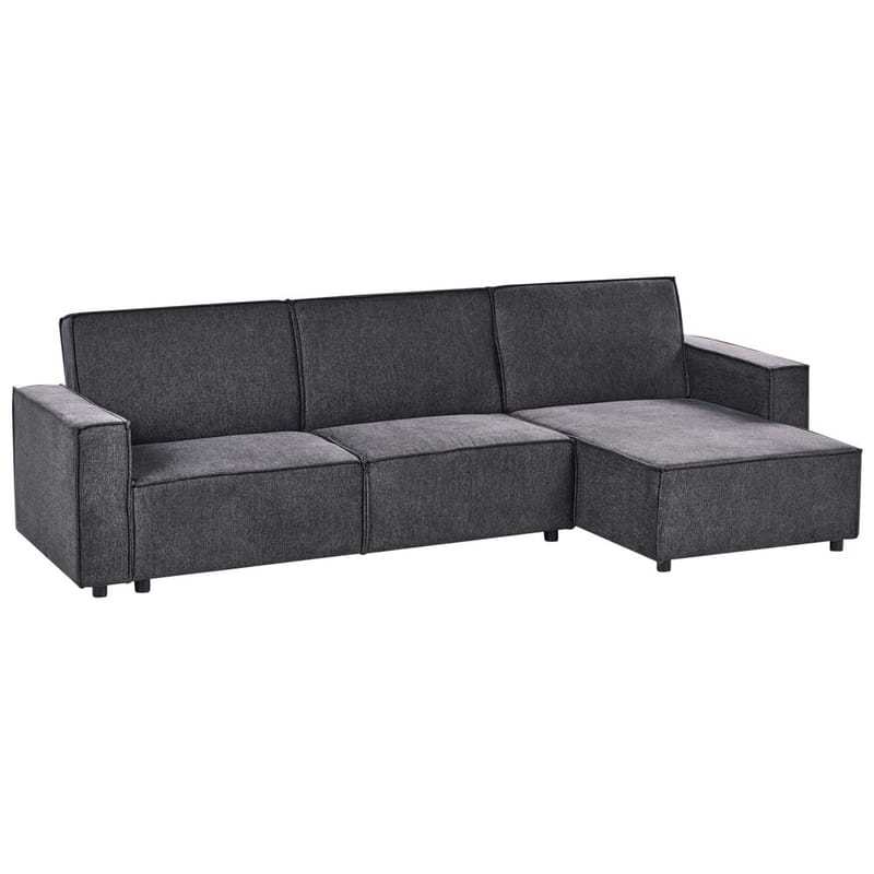 Hjørnesofa Romedal II - Grå, svart/ Venstrevendt - Møbler - Sofaer - Sovesofaer - Hjørnesovesofa