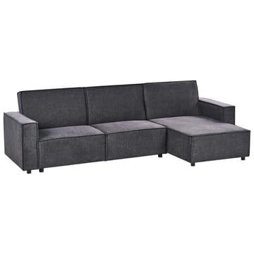 Hjørnesofa Romedal II - Grå, svart/ Venstrevendt - Møbler - Sofaer - Sovesofaer - Hjørnesovesofa