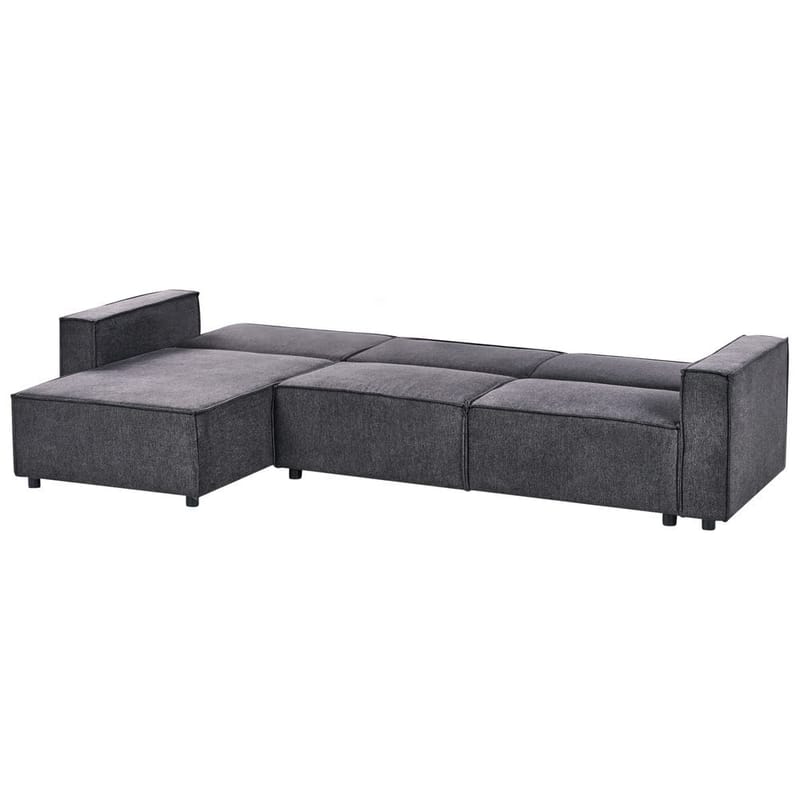 Hjørnesofa Romedal II - Grå, svart/Høyrevendt - Møbler - Sofaer - Sovesofaer - Hjørnesovesofa