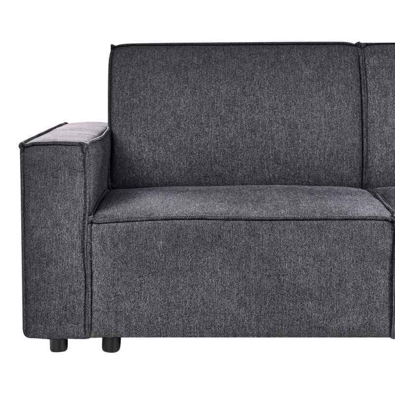 Hjørnesofa Romedal II - Grå, svart/Høyrevendt - Møbler - Sofaer - Sovesofaer - Hjørnesovesofa